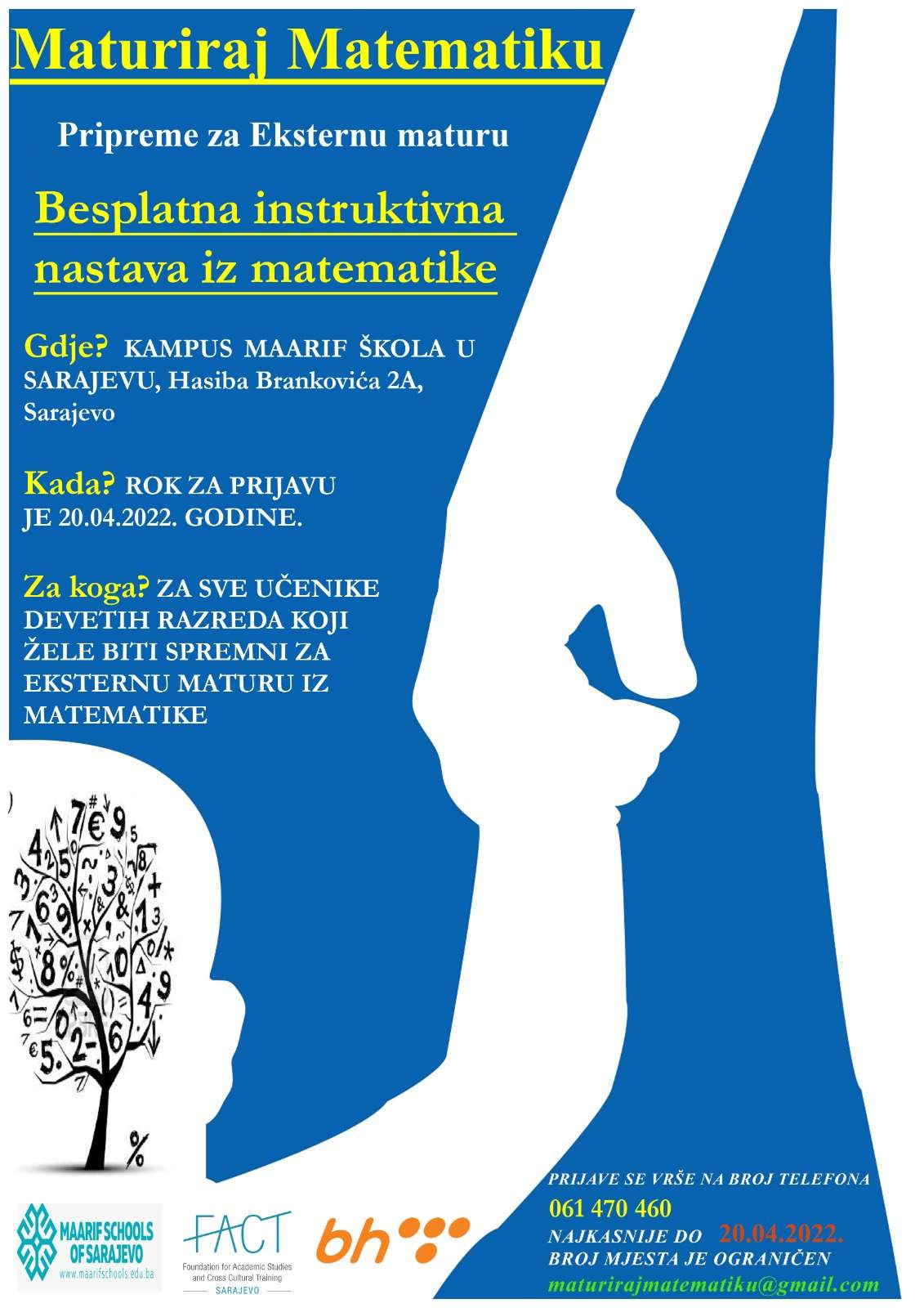 PRIPREMNA NASTAVA IZ MATEMATIKE 2022.jpeg - Eksterna matura u KS: Besplatna pripremna nastava iz matematike